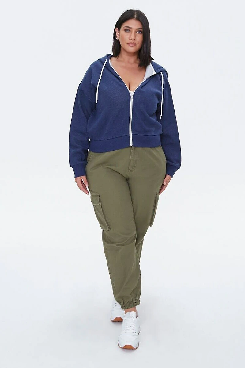 Plus French Terry Zip-Up Hoodie