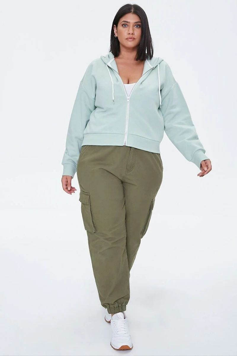 Plus French Terry Zip-Up Hoodie