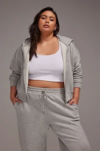 Plus French Terry Zip-Up Hoodie