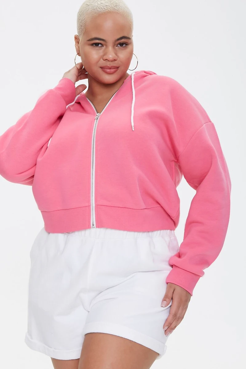 Plus French Terry Zip-Up Hoodie