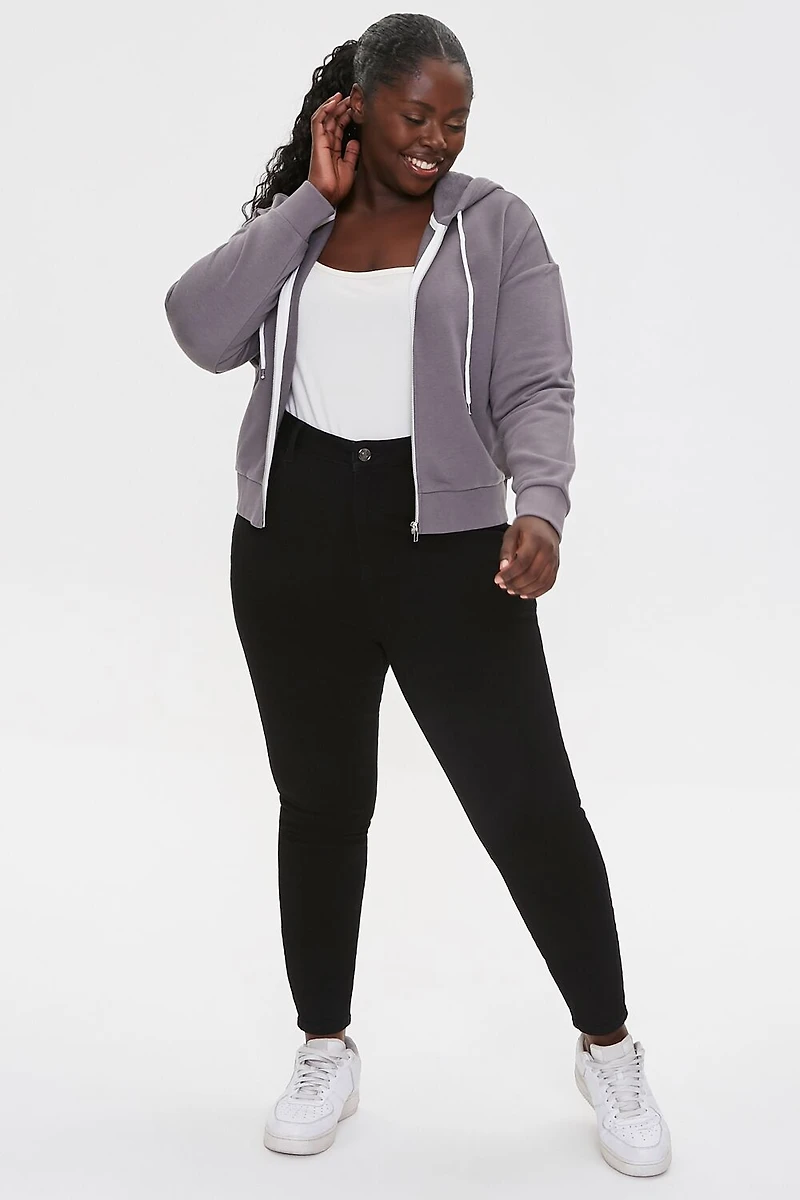 Plus French Terry Zip-Up Hoodie