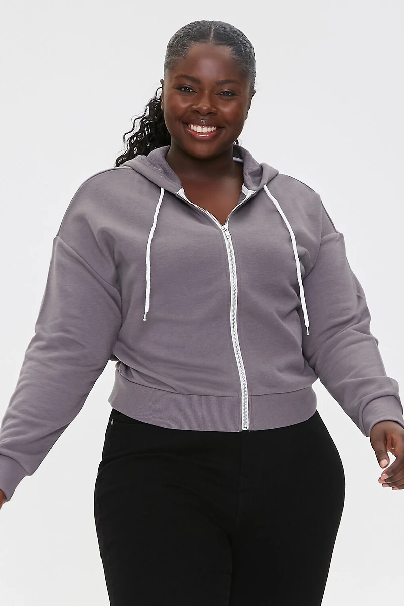 Plus French Terry Zip-Up Hoodie