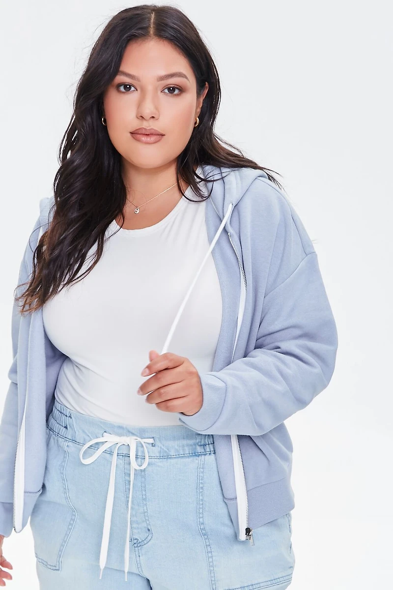 Plus French Terry Zip-Up Hoodie