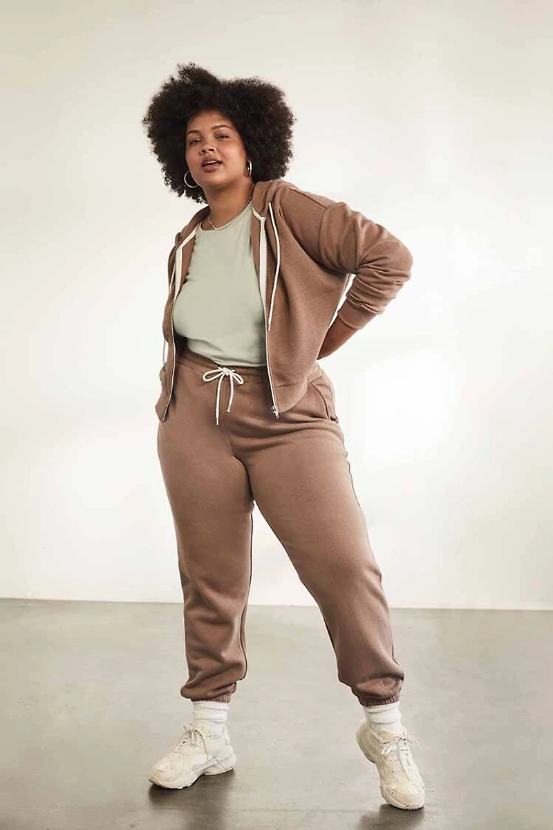 Plus French Terry Zip-Up Hoodie