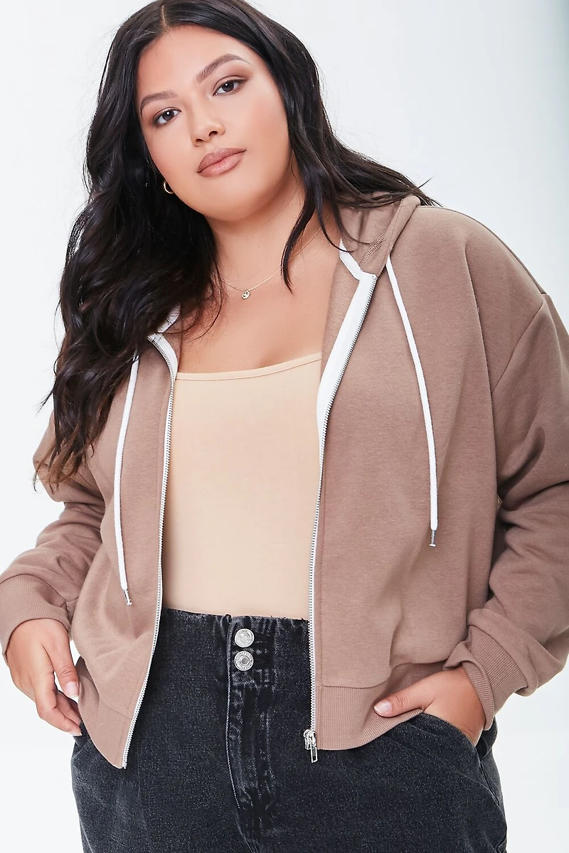 Plus French Terry Zip-Up Hoodie