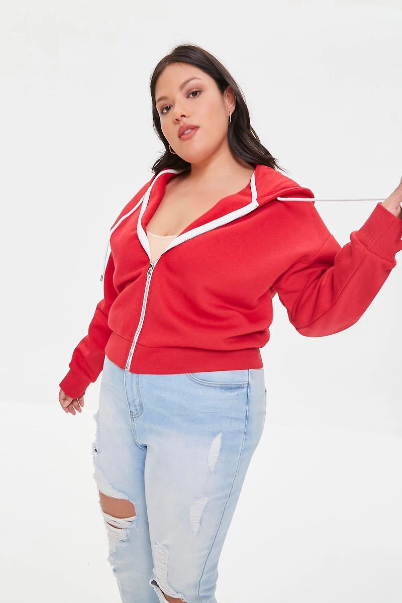 Plus French Terry Zip-Up Hoodie