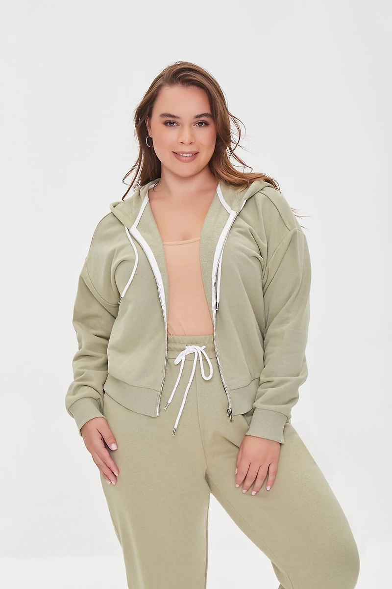 Plus French Terry Zip-Up Hoodie