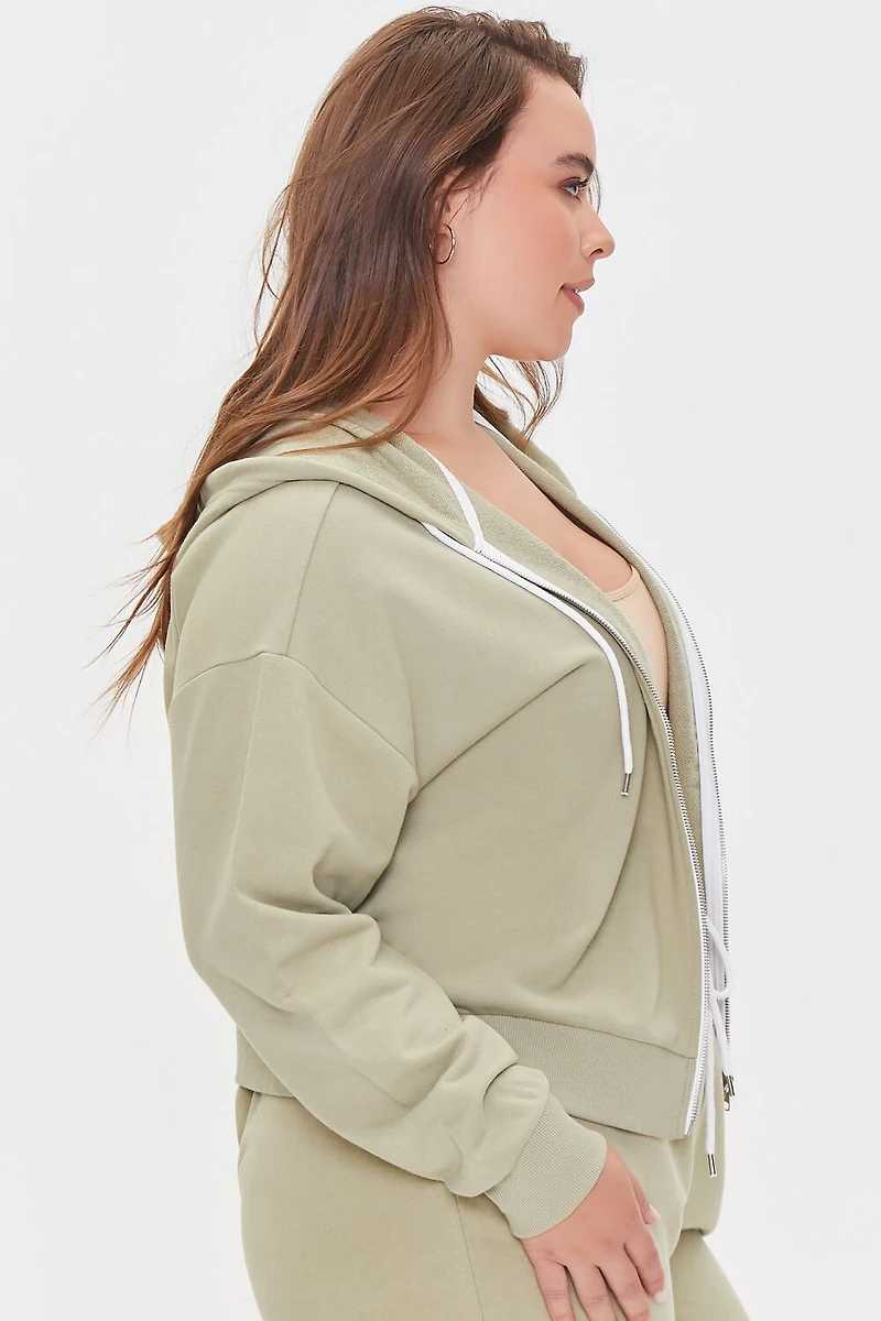 Plus French Terry Zip-Up Hoodie