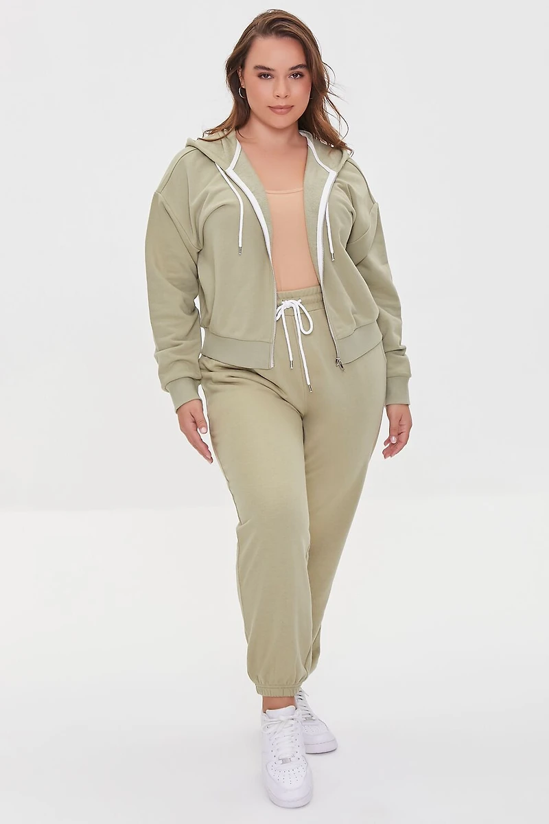 Plus French Terry Zip-Up Hoodie