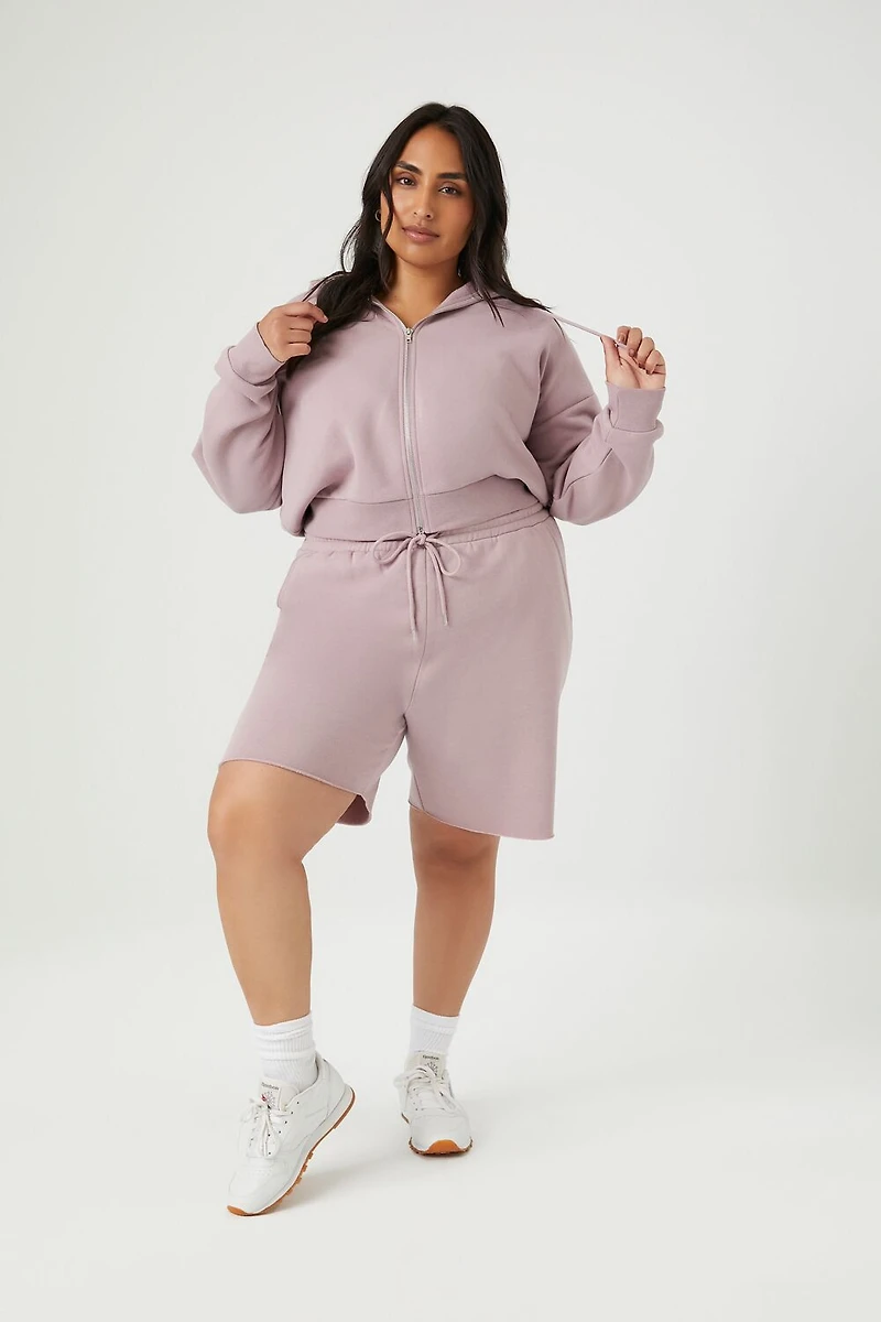 Plus French Terry Zip-Up Hoodie