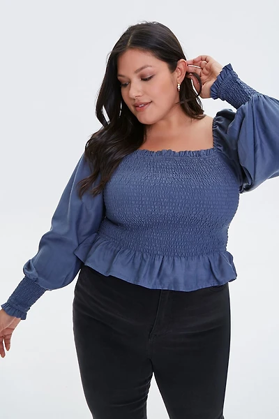 Plus Size Smocked Top