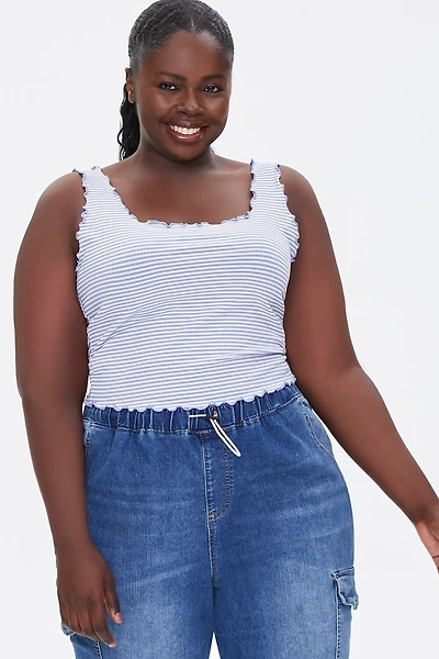 Plus Size Striped Tank Top