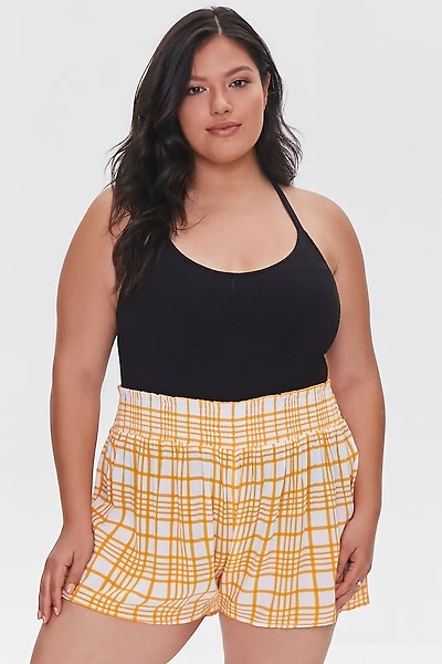 Plus Size Swim Cover-Up Shorts