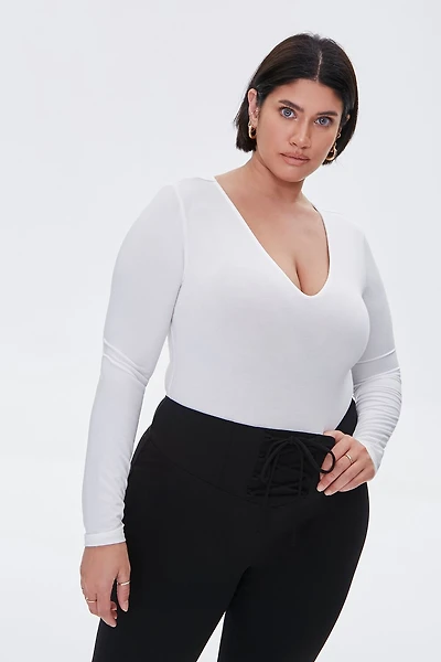 Plus Long-Sleeve Bodysuit
