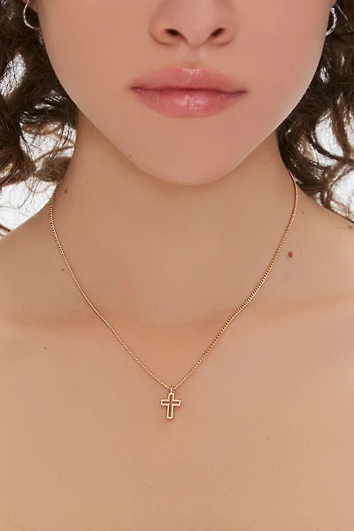 Cutout Cross Charm Necklace