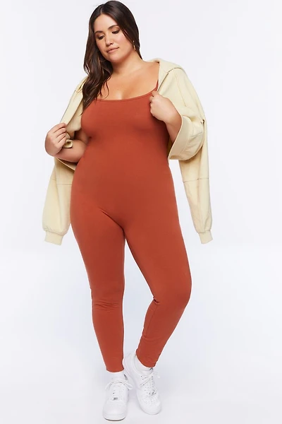 Plus Size Fitted Cami Jumpsuit