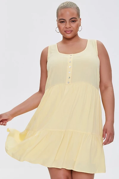 Plus Tiered Mini Dress