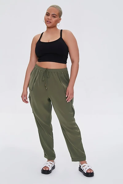 Plus Drawstring Cargo Pants