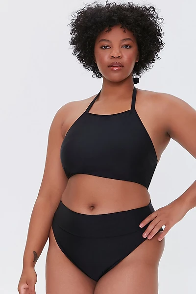 Plus High-Waist Bikini Bottoms