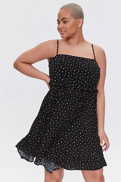 Plus Size Ditsy Floral Dress