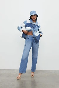 Cargo Straight-Leg Jeans