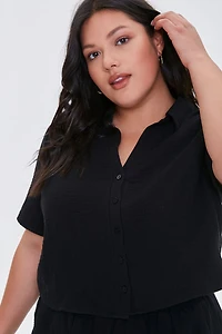 Plus Size Textured Shirt
