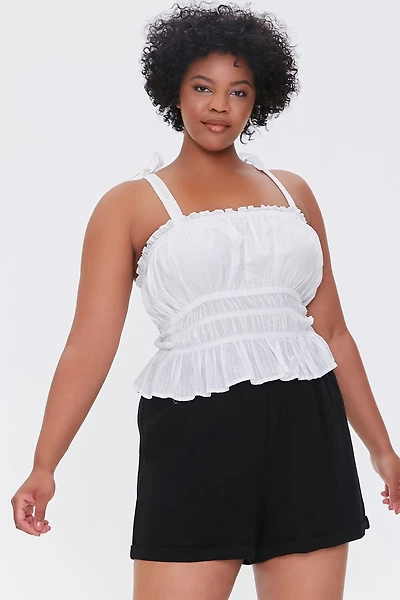 Plus Size Smocked Shorts