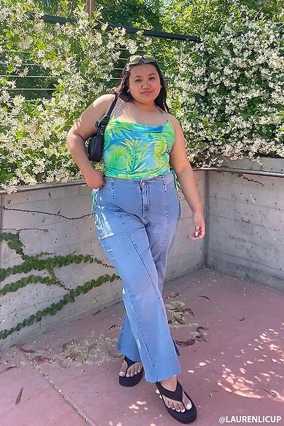 Plus Size High-Rise Flare Jeans