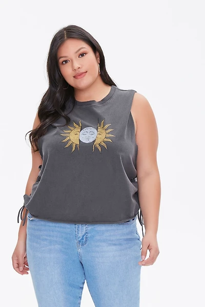 Plus Sun & Moon Graphic Muscle Tee