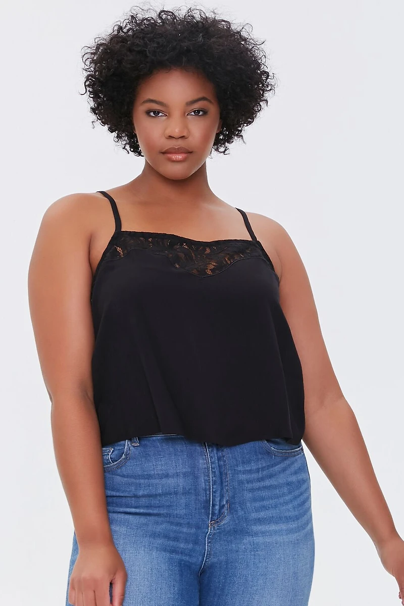 Plus Lace-Trim Cami