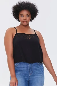 Plus Lace-Trim Cami