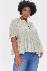 Plus Floral Print Top