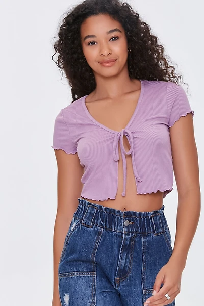 Split-Hem Lettuce-Edge Tee