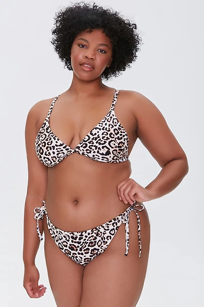 Plus Size Leopard Bikini Bottoms