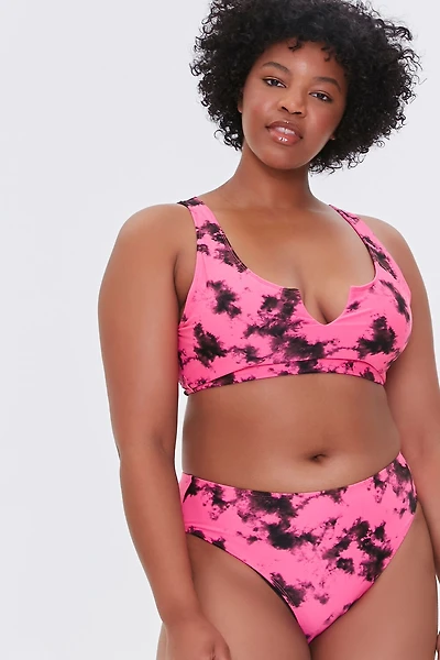 Plus Size Tie-Dye Bikini Bottoms