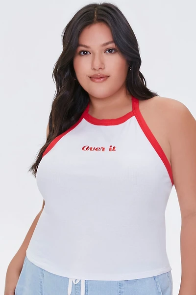 Plus Size Over It Halter Top