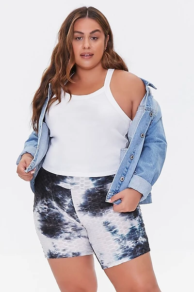 Plus Cloud Wash Biker Shorts
