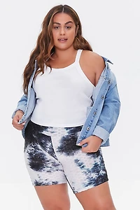 Plus Cloud Wash Biker Shorts