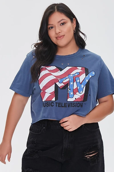 Plus Size MTV Graphic Tee