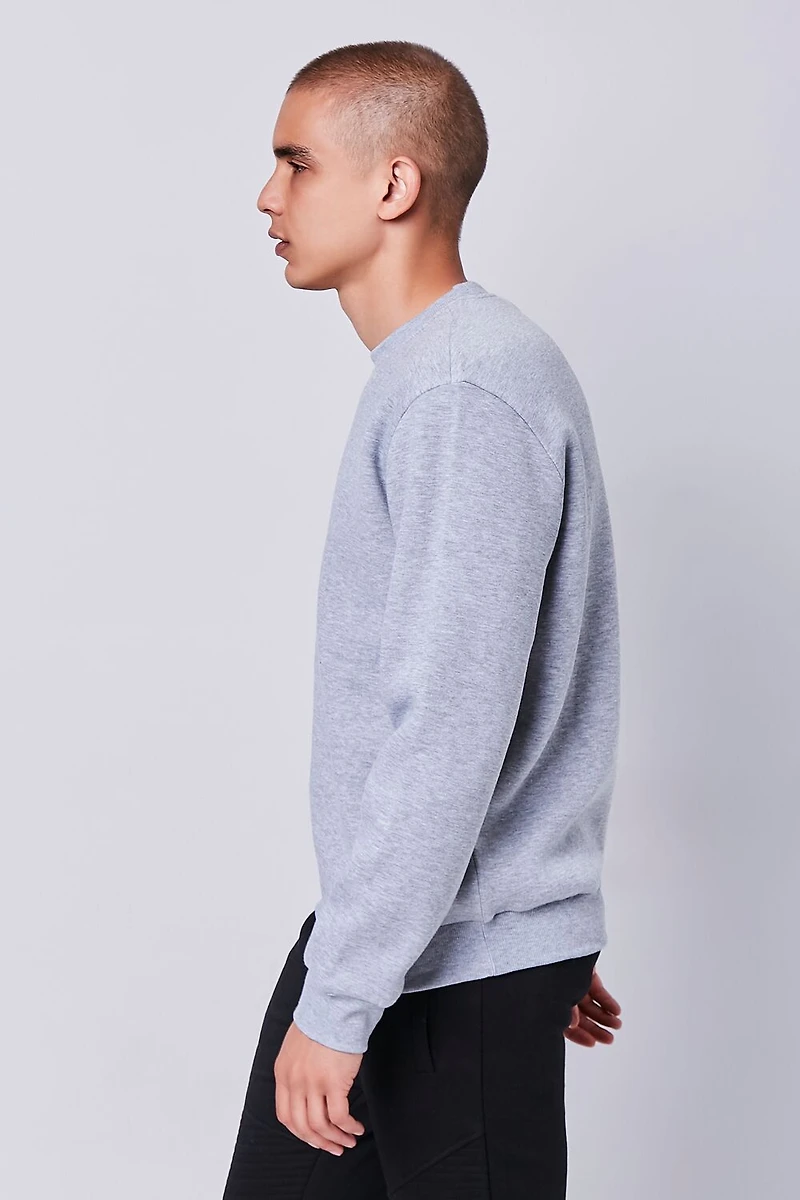 Heathered Fleece Crew Neck Sweatshirt