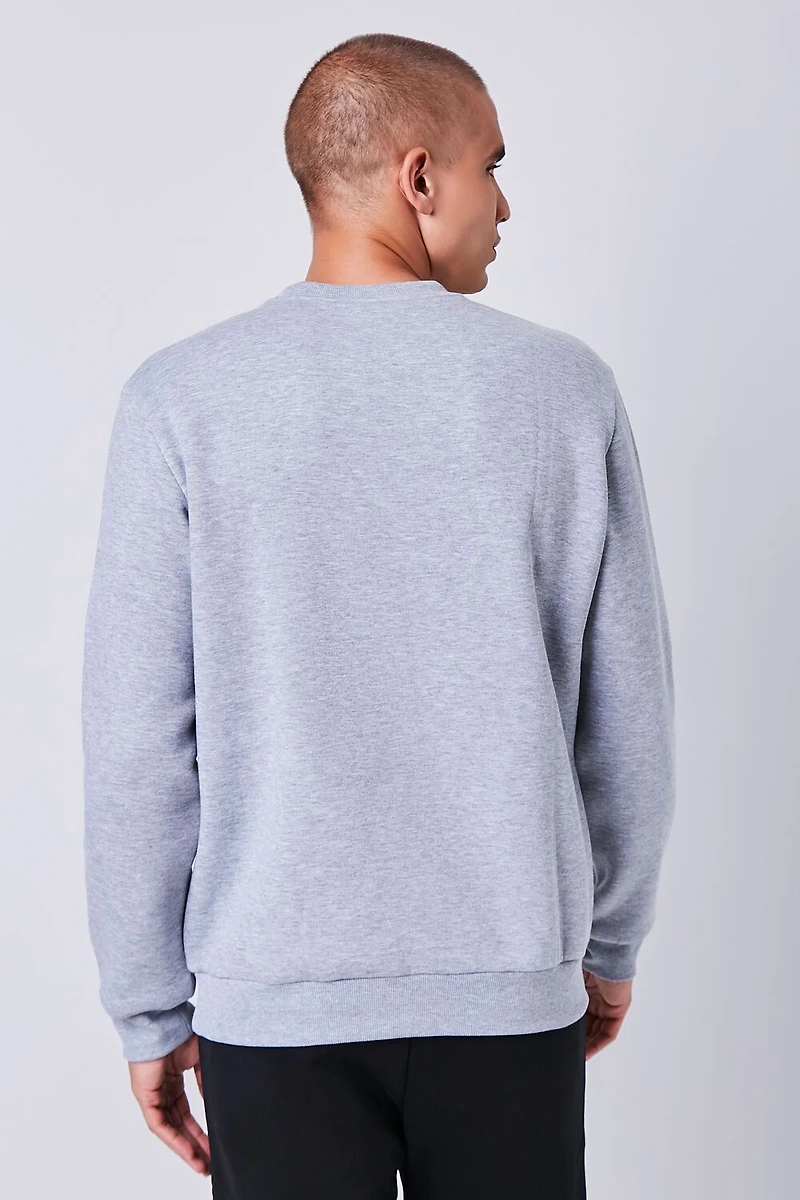 Heathered Fleece Crew Neck Sweatshirt