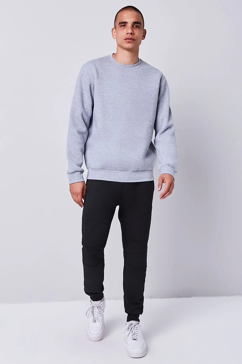 Heathered Fleece Crew Neck Sweatshirt