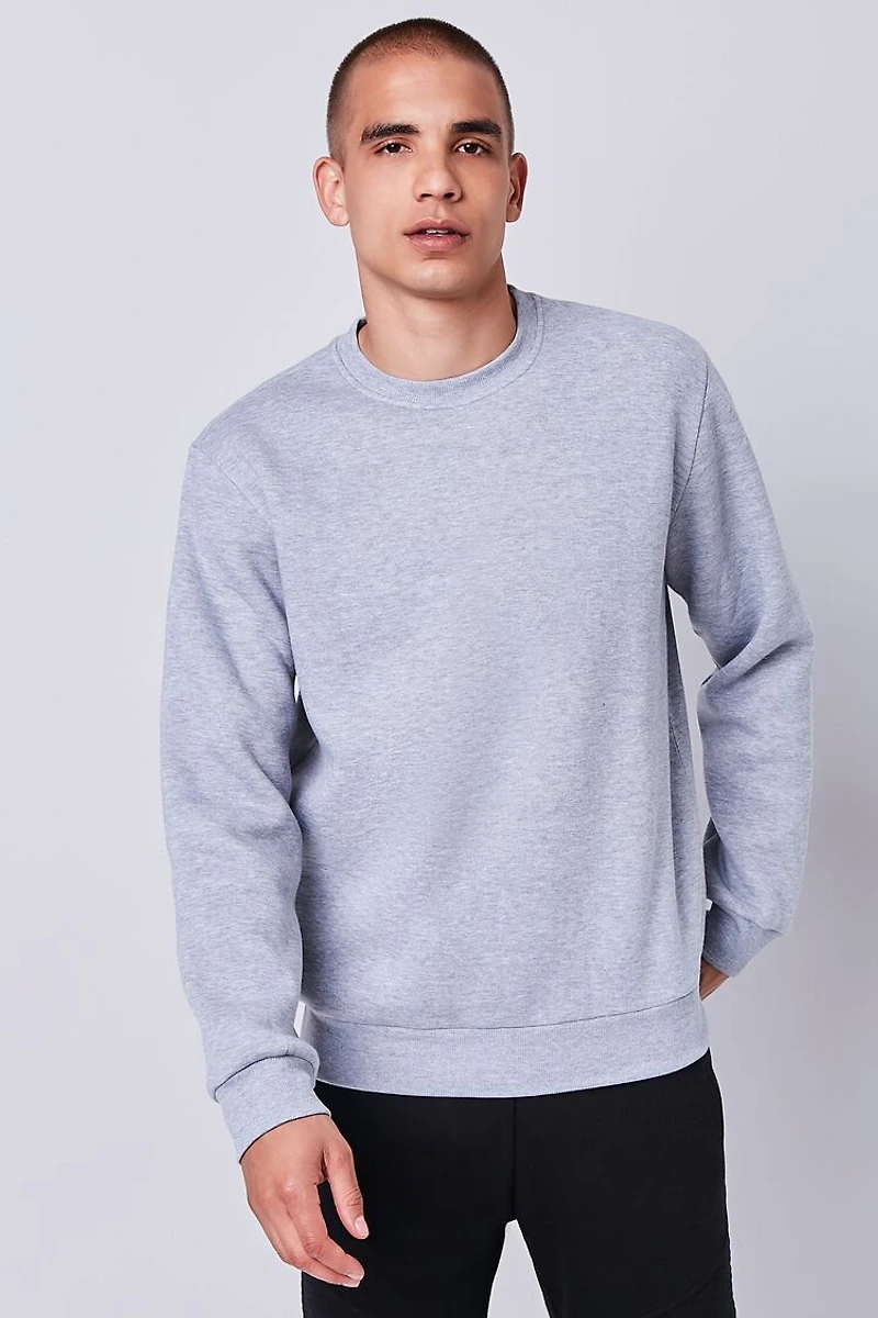 Heathered Fleece Crew Neck Sweatshirt