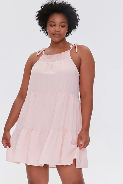 pleated trapeze mini dress Mac Duggal Pleated Halter Neck Flowy Mini Trapeze Dress