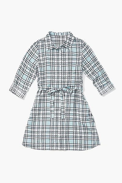 Girls Plaid Shirt Dress (Kids)