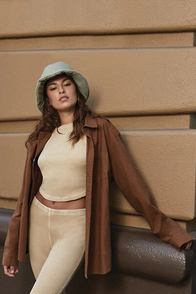 Waffle Knit Cropped Tank Top