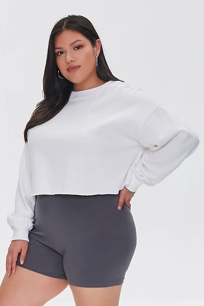 Plus Size Basic Organically Grown Cotton Hot Shorts