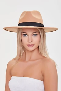 Pinched Ribbon-Trim Fedora