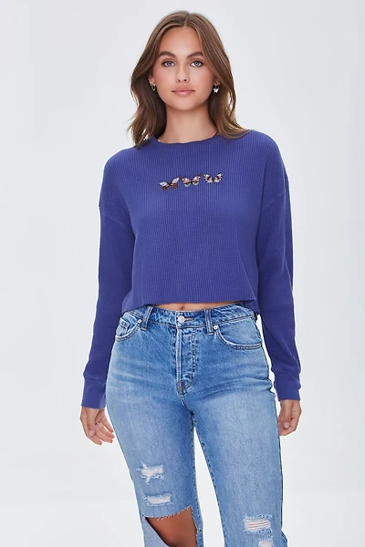 Butterfly Graphic Cropped Tee