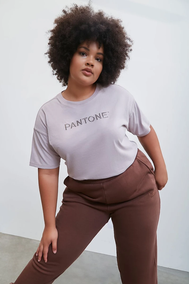 Plus Size Embroidered Pantone Crew Tee